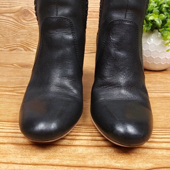 Lucky Brand Women's Sivya Leather Block Heel Fashion Ankle Boots Shoes size 6.5M - Picture 5 of 11